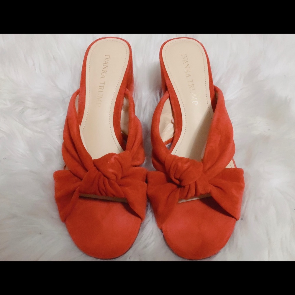 Ivanka Trump Red Suede Slip On 👠👠